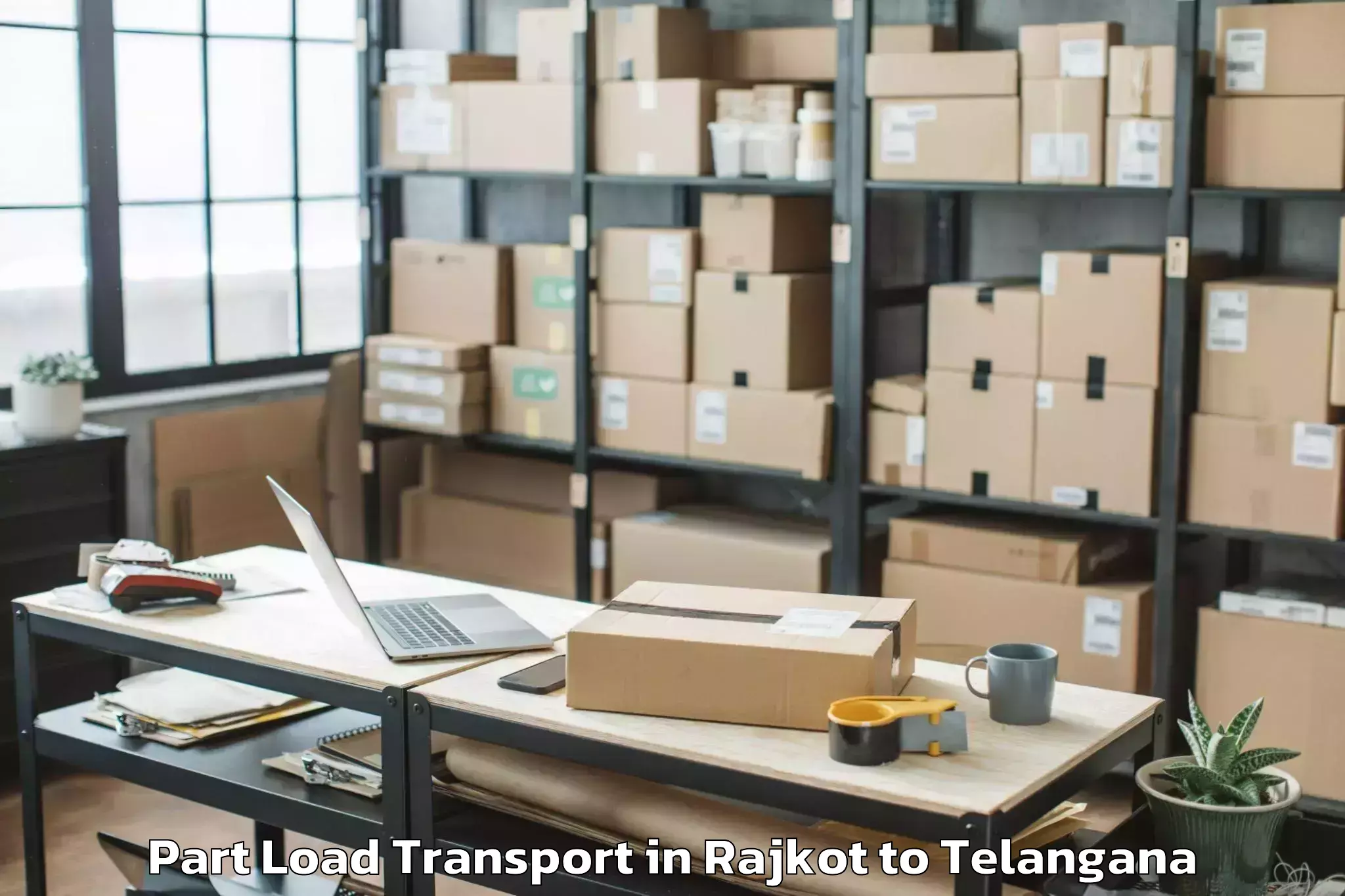 Hassle-Free Rajkot to Telkapalle Part Load Transport